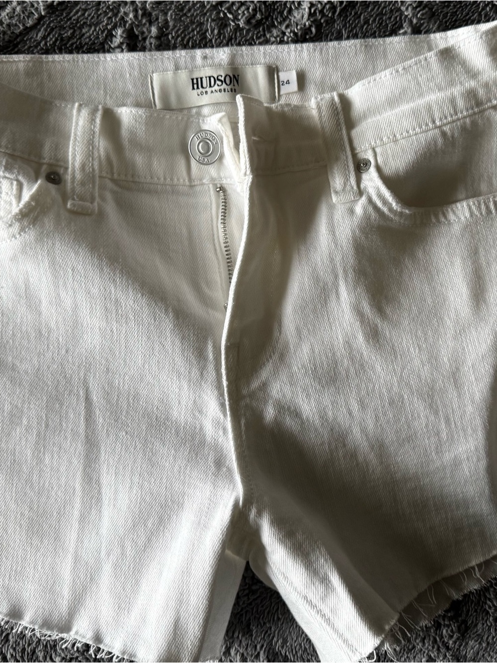 Hudson Jeans White Women's Denim Jean Shorts